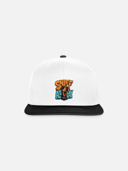 Dobermann - Snapback Cap - Weiß/Schwarz