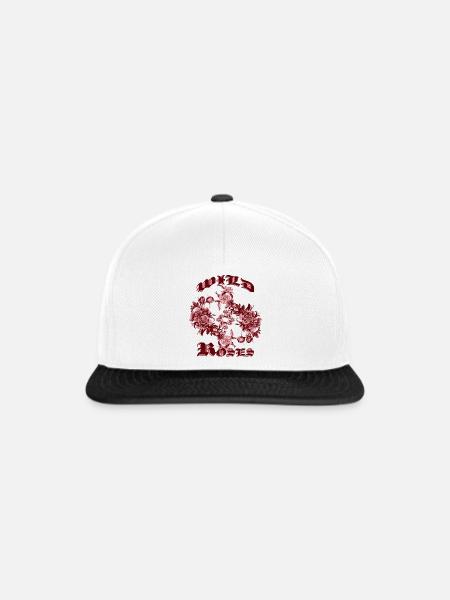 WILDE ROSEN - Snapback Cap - Weiß/Schwarz