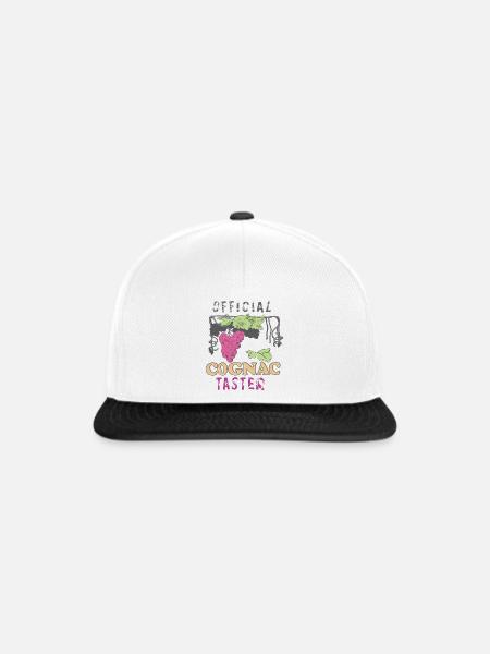 Cognac Weintraube - Snapback Cap - Weiß/Schwarz