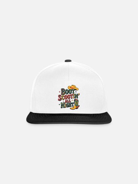 Western Line Dance - Snapback Cap - Weiß/Schwarz