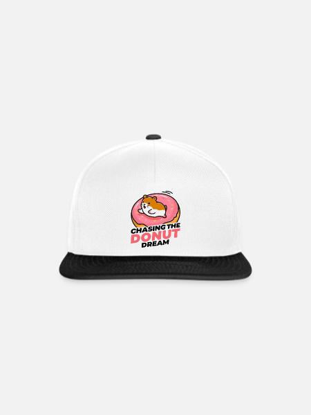 Donut-Traum - Snapback Cap - Weiß/Schwarz