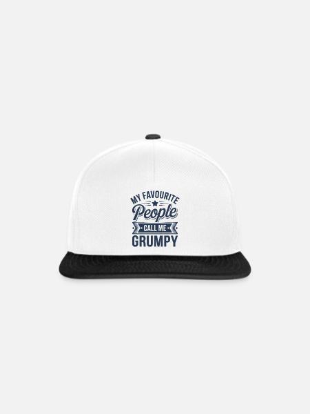 Mein Lieblingsvolk nennt mich Grumpy - Snapback Cap - Weiß/Schwarz