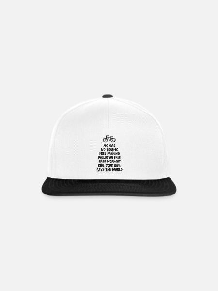 Safe the world - Snapback Cap - Weiß/Schwarz