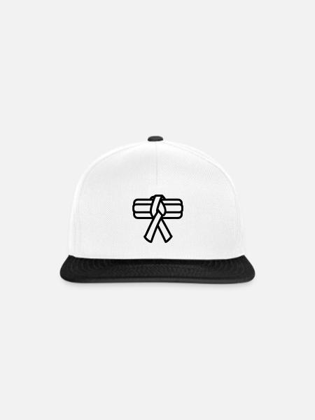 Gürtel - Snapback Cap - Weiß/Schwarz