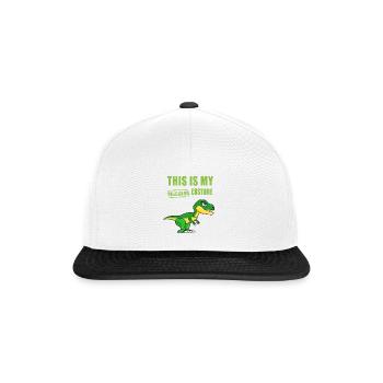 Dinosaurier Kostüm Fasching verkleiden humor funny - Snapback Cap - Weiß/Schwarz - Vorne