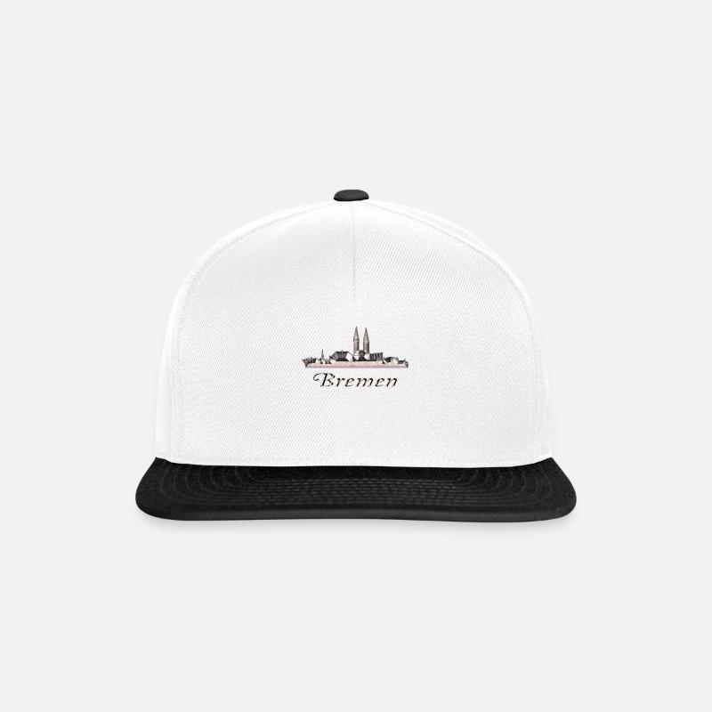Bremen - Snapback Cap - Weiß/Schwarz