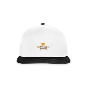 Espresso dich selbst - Snapback Cap - Weiß/Schwarz - Vorne