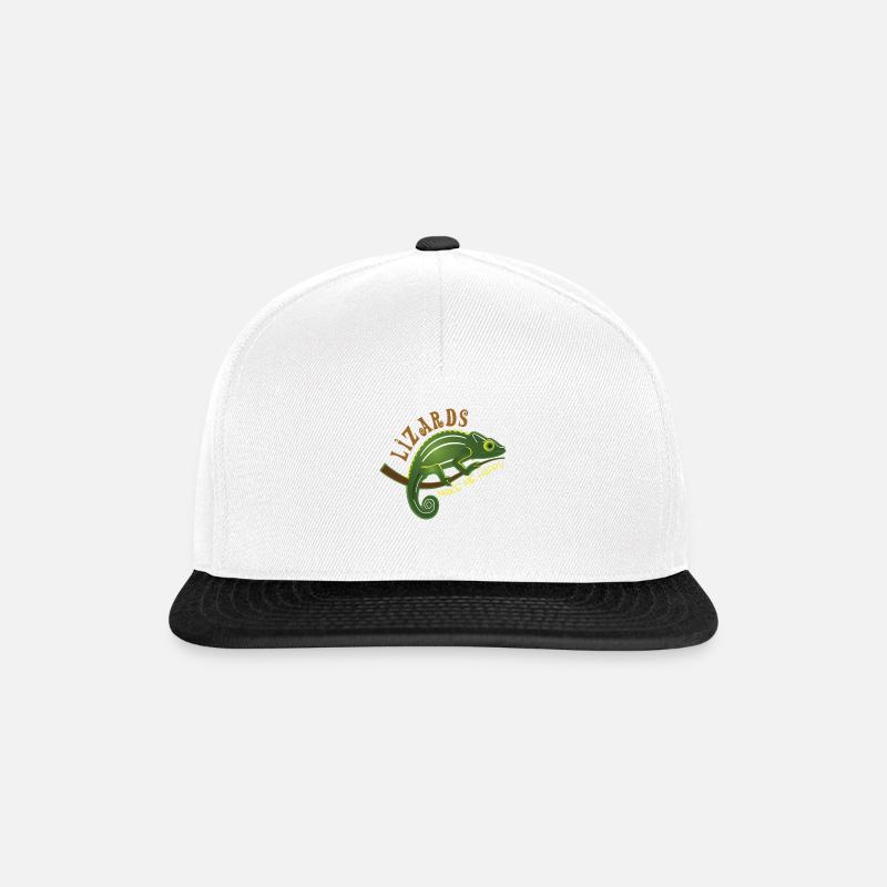 Les lézards me rendent heureux - Casquette snapback - blanc/noir