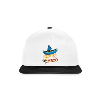 cinco de mayo - 5 de mayo - Snapback Cap - Weiß/Schwarz - Vorne