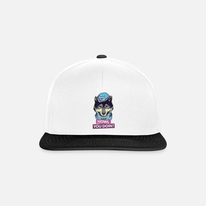 How are you? - Snapback Cap - white/black