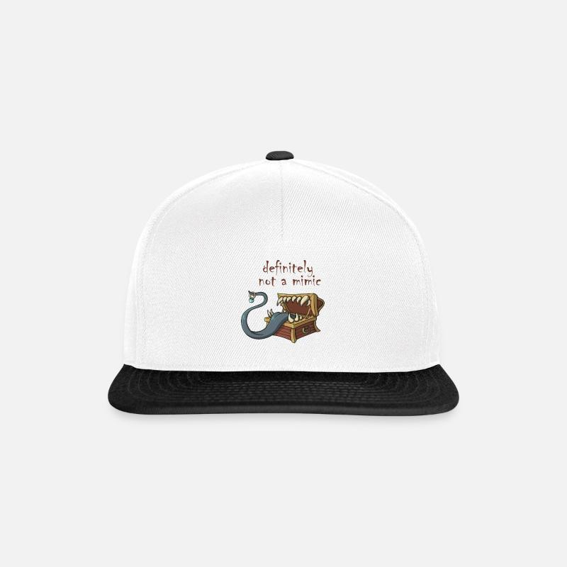 Mimic Monster RPG Meme Roleplaying Rollenspieler - Snapback Cap - Weiß/Schwarz