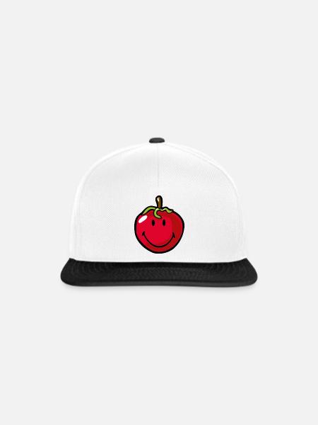 Smiley Tomato - Snapback Cap - Weiß/Schwarz