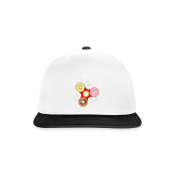 Donut Fidget Spinner Sweet Mashup - Snapback Cap - Weiß/Schwarz - Vorne