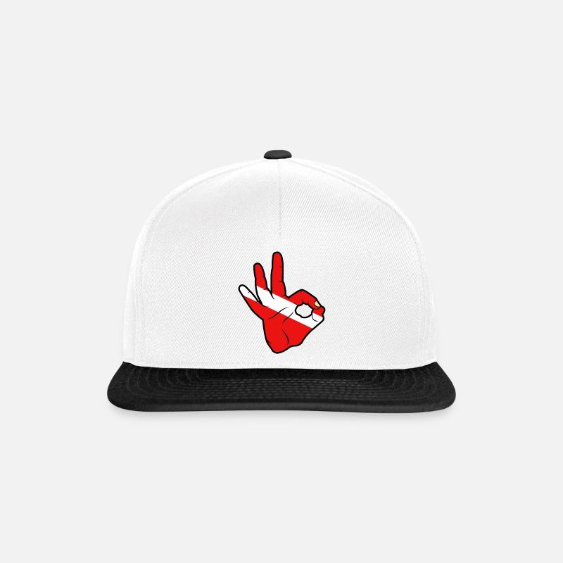 Ok Scuba Diving - Snapback Cap - white/black