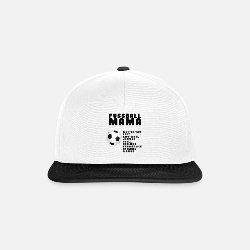 Fussball Mama - Snapback Cap - Weiß/Schwarz