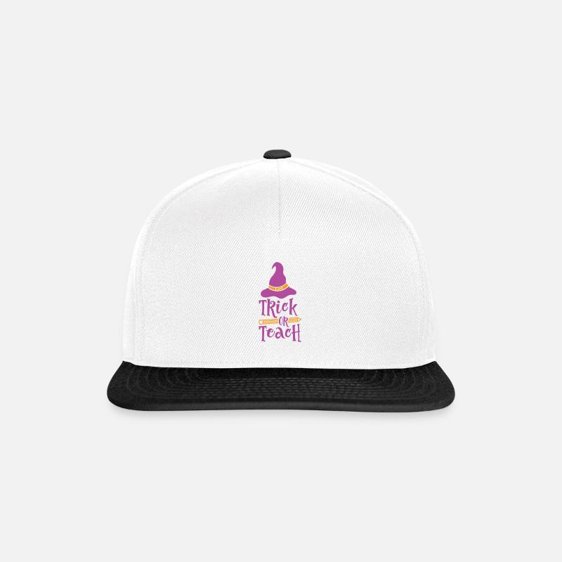 Beängstigendes Halloween-KostümgeschenkHorrorWitchGhostwitche - Snapback Cap - Weiß/Schwarz