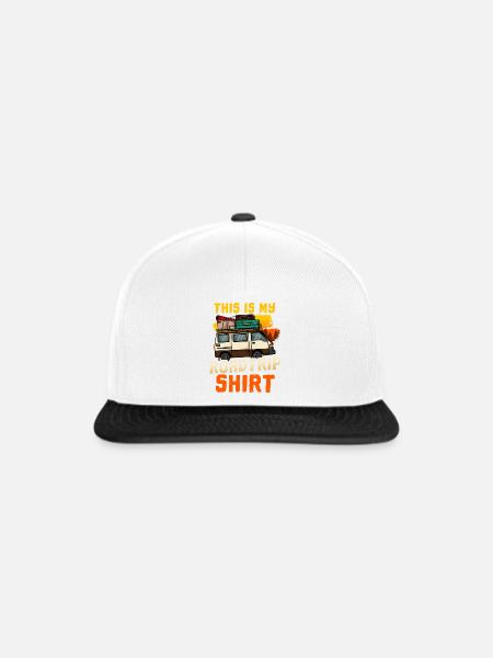 Wohnmobil Camping Retro - Snapback Cap - Weiß/Schwarz