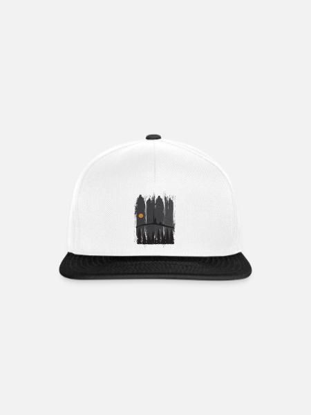Harz Style - Brocken Wald Wandern Geschenk - Snapback Cap - Weiß/Schwarz