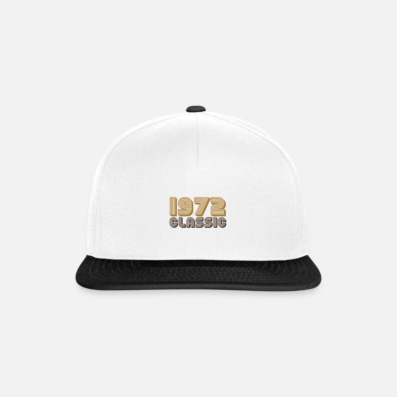 1972 Classic Retro Typo - Snapback Cap - white/black