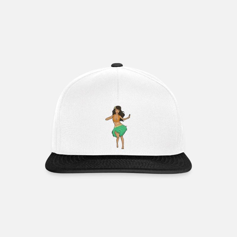 Hula Tänzerin - Snapback Cap - Weiß/Schwarz