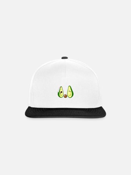 Avocado Brautpaar mit Kind Geschenk zur Hochzeit - Snapback Cap - Weiß/Schwarz
