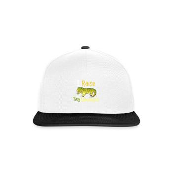 Bartagame Eidechse Reptilien - Snapback Cap - Weiß/Schwarz - Vorne