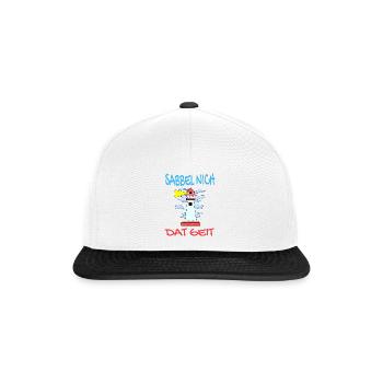 Leuchtturm - Sabbel Nich Dat Geit - Plattdeutsch - Snapback Cap - Weiß/Schwarz - Vorne