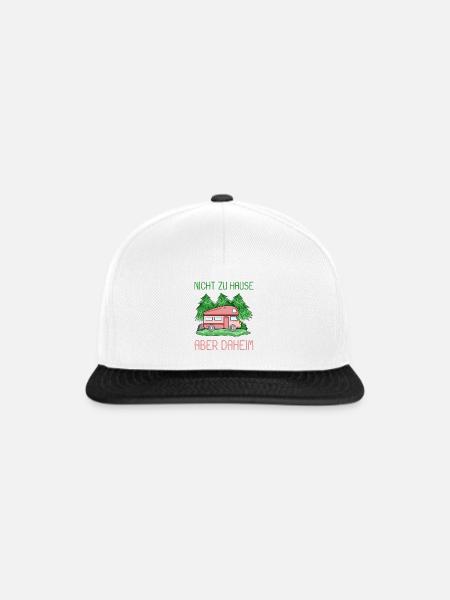 Camping Camper Wohnmobil - Snapback Cap - Weiß/Schwarz