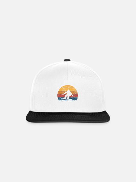 Snowboarden Snowboard Snowboarder - Snapback Cap - Weiß/Schwarz