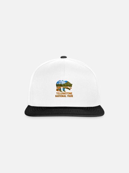 USA Amerika Nationalpark - Snapback Cap - Weiß/Schwarz