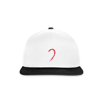 Red Half Heart Gift Idea - Snapback Cap - white/black - Front