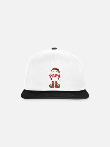 Papa Elf Vater Weihnachten - Snapback Cap - Weiß/Schwarz