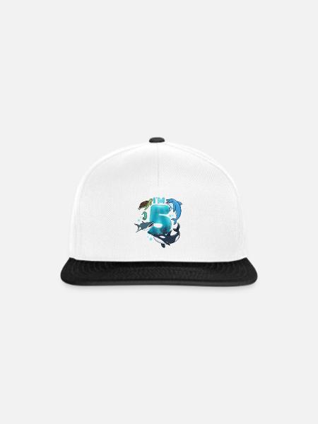 5. Geburtstag Meerestiere - Snapback Cap - Weiß/Schwarz