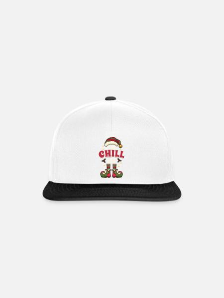 Chill Elf Wichtel Weihnachten - Snapback Cap - Weiß/Schwarz