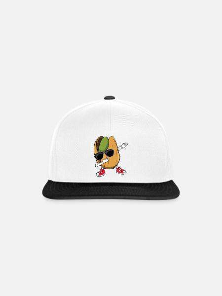 Dabbing Pistachio Day Funny Pistachios Nut Nuts Pi - Snapback Cap - Weiß/Schwarz