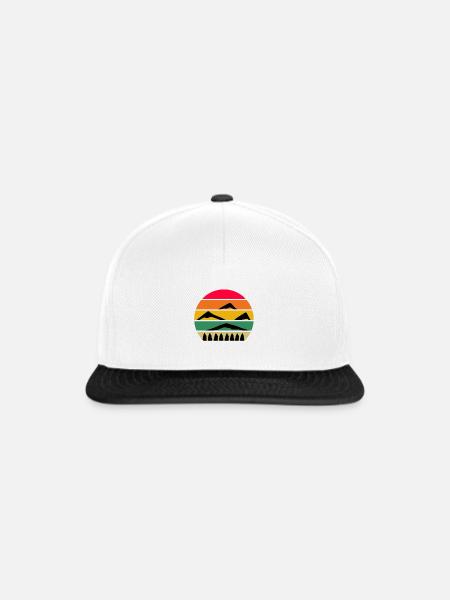 Berg Berge - Snapback Cap - Weiß/Schwarz