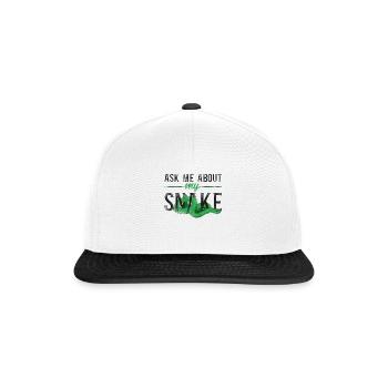 Snake Serpent Vintage Me poser des questions sur - Casquette snapback - blanc/noir - Devant