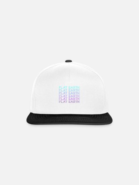 Flache-Erde-Verschwörungstheorie Retro - Snapback Cap - Weiß/Schwarz