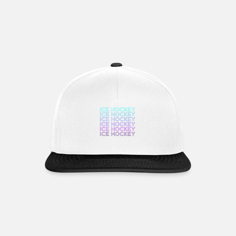 Eishockey Retro - Snapback Cap - Weiß/Schwarz