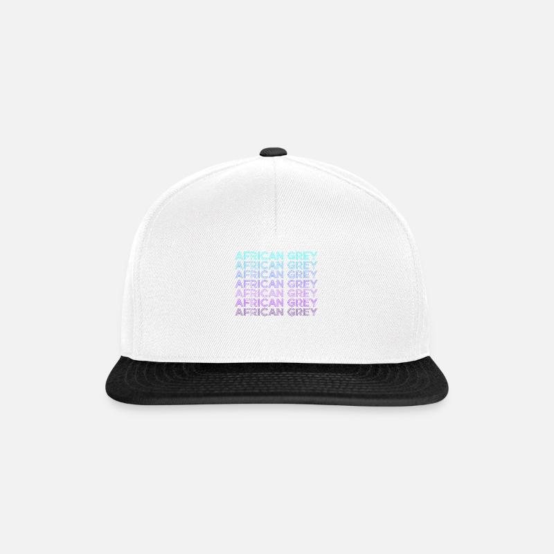African Grey Parrot Retro - Snapback Cap - white/black