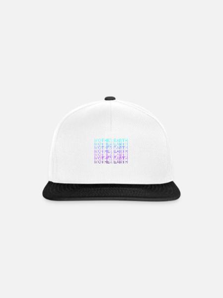 Mutter Erde Sonnensystem Retro - Snapback Cap - Weiß/Schwarz