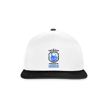 Mir reichts Ich gehe Saunieren Sauna Saunagänger - Snapback Cap - Weiß/Schwarz - Vorne