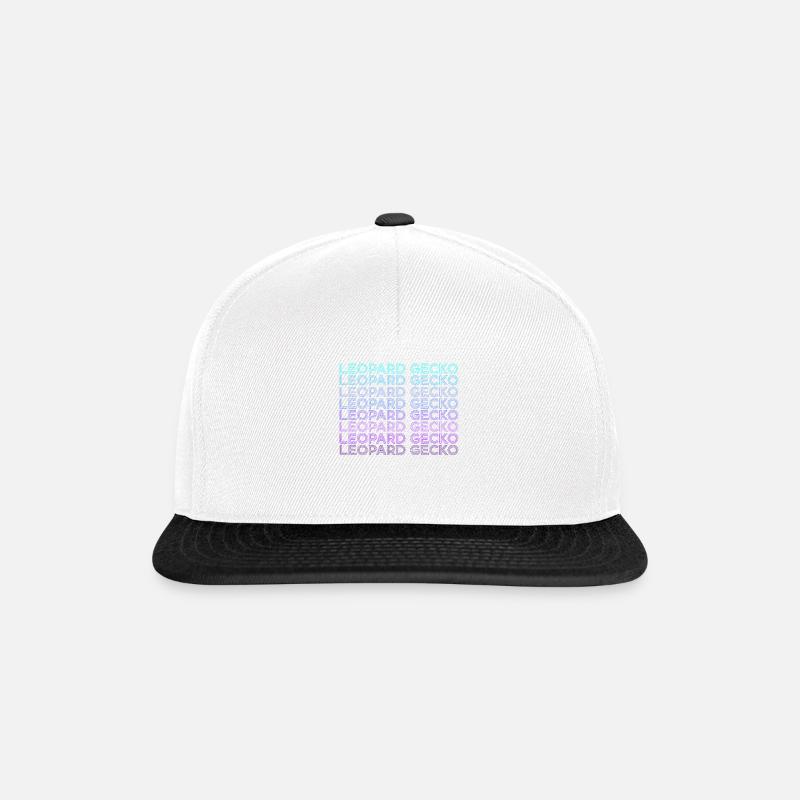 Léopard Gecko Lézard Rétro - Casquette snapback - blanc/noir