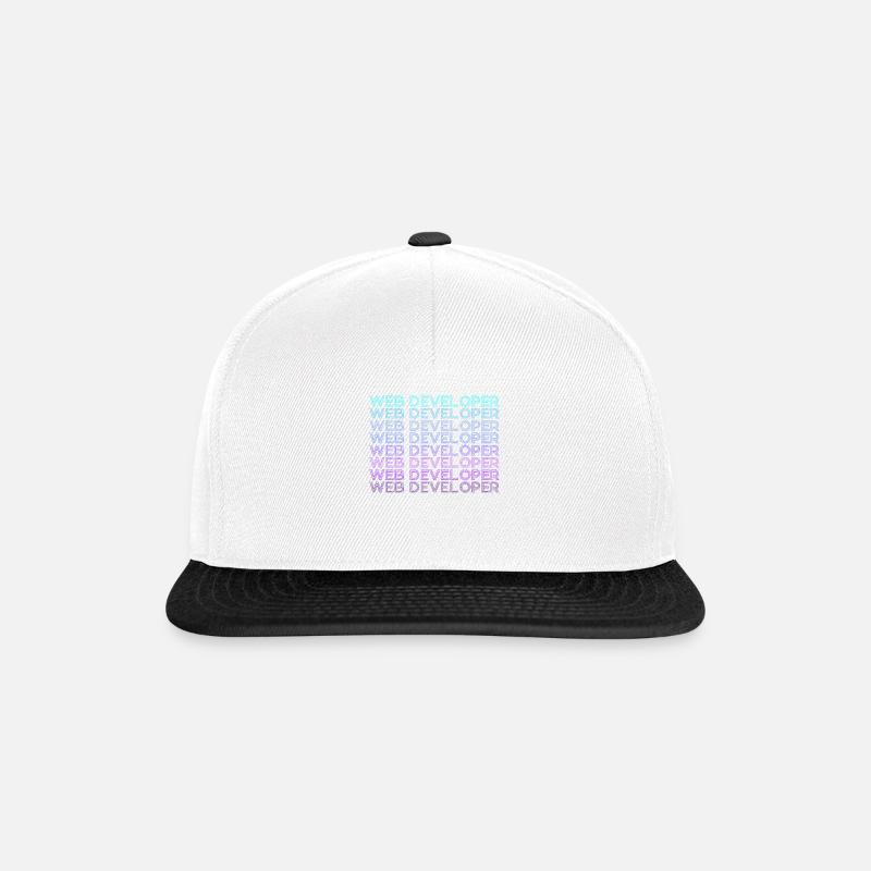 Webentwickler Kodierung Programmierung Retro - Snapback Cap - Weiß/Schwarz