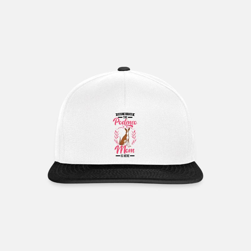 Podenco Maman Lévrier Espagnol - Casquette snapback - blanc/noir