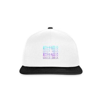 Ballerina Ballett Tänzerin Ballett Tanzen Retro Ge - Snapback Cap - Weiß/Schwarz - Vorne