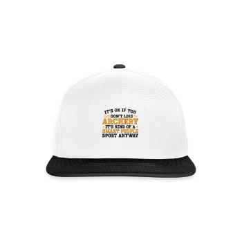 Archery Bow Archer It's Ok If You - Snapback Cap - Weiß/Schwarz - Vorne