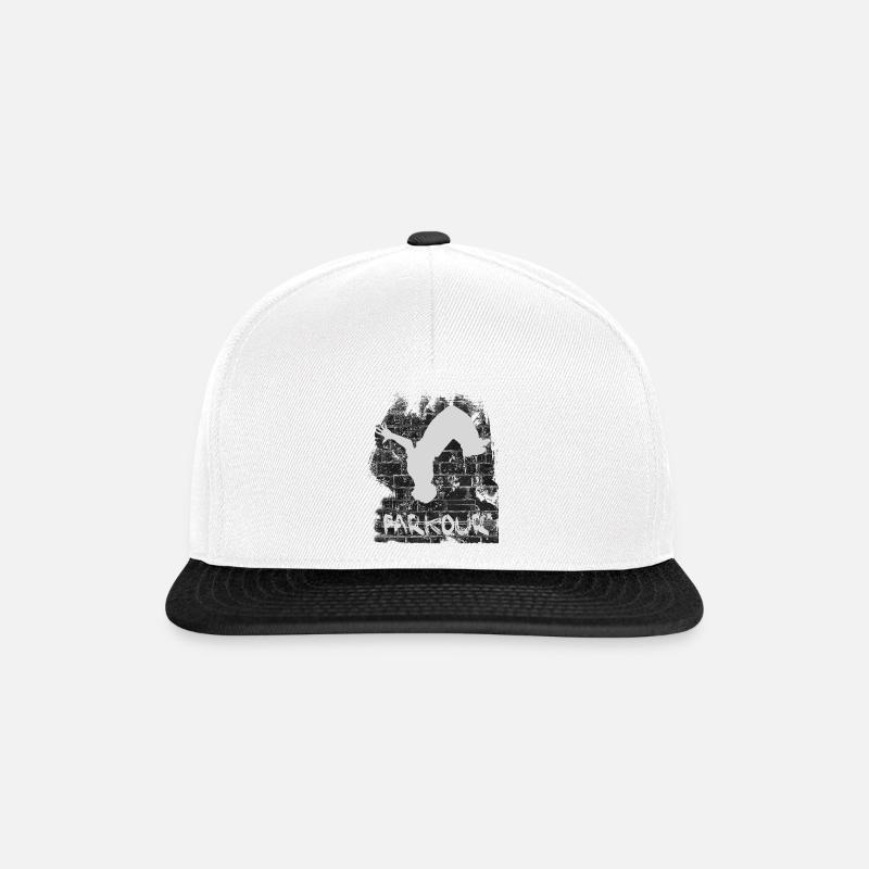 Parkour - Snapback Cap - Weiß/Schwarz