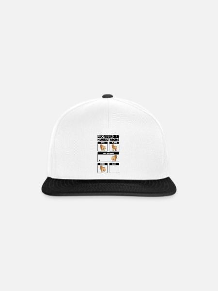Leonberger Hundetricks - Snapback Cap - Weiß/Schwarz
