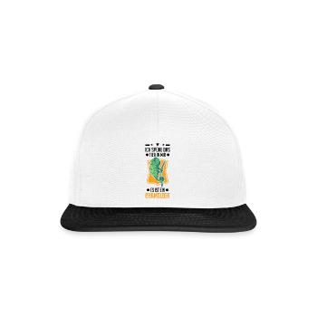 Ich spüre das Tier in mir Es ist ein Chameleon - Snapback Cap - Weiß/Schwarz - Vorne